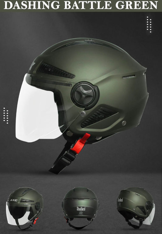 Steelbird SBH-24 Axe ISI Certified Open Face Helmet