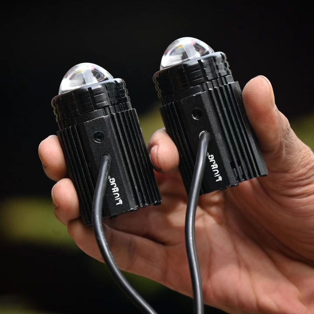 Liu HJG Mini Driving Lights 40W Dual Colour With Red Devil & Flashing Modes For Motorcycles, Scooters, Cars, Jeeps (Pack of 2)