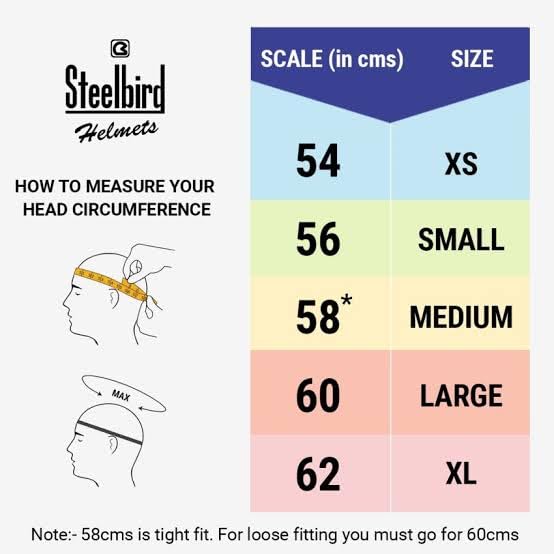 Steelbird SBH-24 Axe ISI Certified Open Face Helmet
